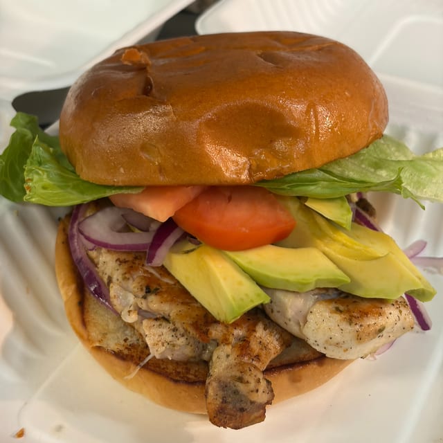 Grilled Chicken Avocado Sandwich.