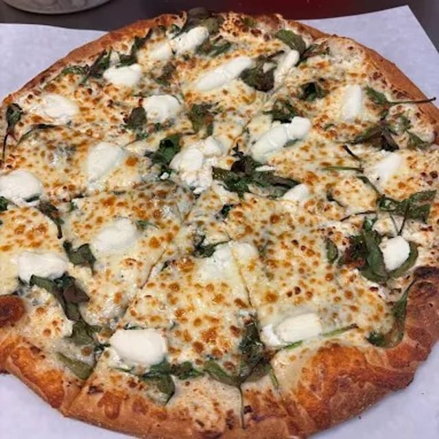 Mom's Spinach Pie Pizza.