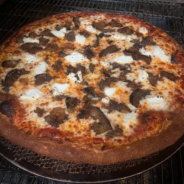Eggplant Ricotta Pizza.
