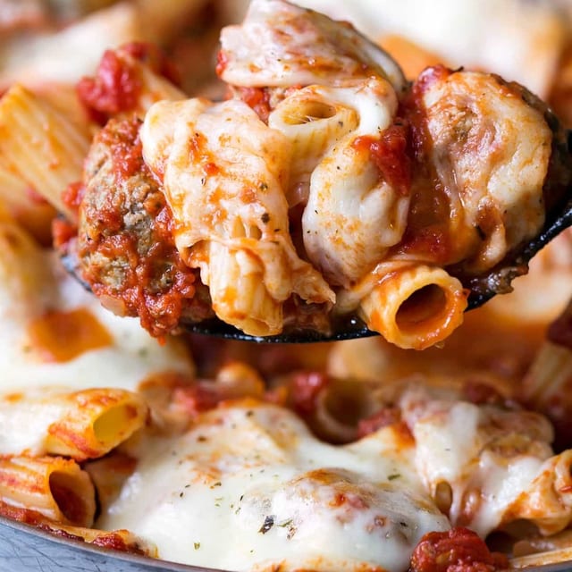 Meatball & Sausage Combo Pasta.