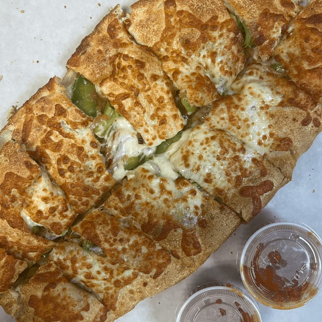 Chicken Broccoli Alfredo Calzone.